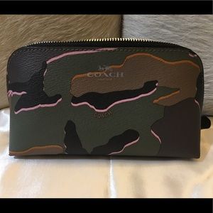 Coach camo cosmetic bag